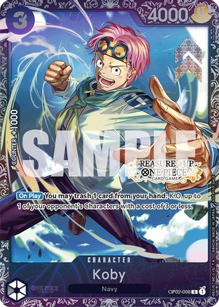 Koby (Treasure Cup) (OP02-098) - One Piece Promotion Cards Foil