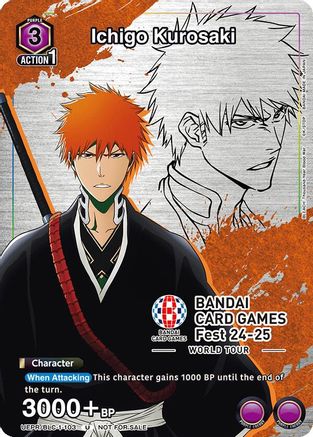 Ichigo Kurosaki (BANDAI Card Games Fest 23-24 World Tour) (UEPR/BLC-1-103) - Union Arena Promotion Cards Foil