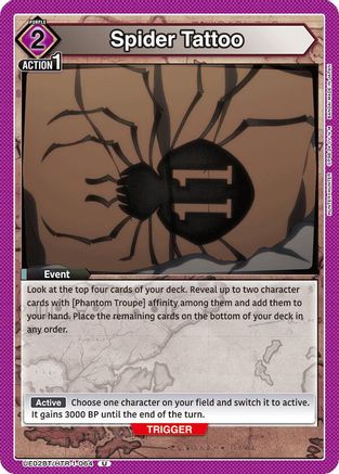 Spider Tattoo (UE02BT/HTR-1-064) - UE02BT HUNTER X HUNTER