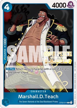 Marshall.D.Teach (Judge Pack Vol. 4) (ST03-014) - One Piece Promotion Cards Foil