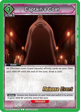 Captain's Coat (UEPR/BLC-1-097) - UE01BT BLEACH ThousandYear Blood War Release Event Cards