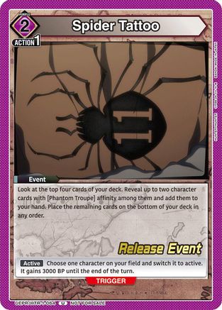Spider Tattoo (UEPR/HTR-1-064) - UE02BT HUNTER X HUNTER Release Event Cards