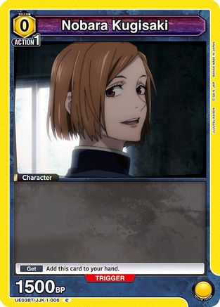 Nobara Kugisaki (006) (Box Topper Foil) (UE03BT/JJK-1-006) - UE03BT Jujutsu Kaisen Foil