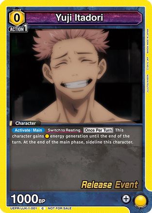 Yuji Itadori (001) (UEPR/JJK-1-001) - UE03BT Jujutsu Kaisen Release Event Cards