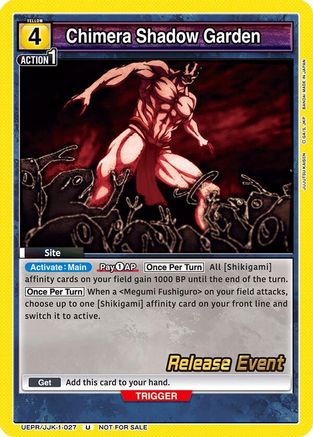 Chimera Shadow Garden (UEPR/JJK-1-027) - UE03BT Jujutsu Kaisen Release Event Cards
