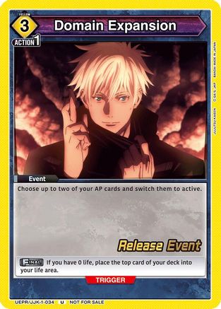 Domain Expansion (UEPR/JJK-1-034) - UE03BT Jujutsu Kaisen Release Event Cards