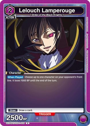 Lelouch Lamperouge (016) (UE04BT/CGH-1-016) - UE04BT Code Geass Lelouch of the Rebellion Foil