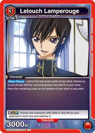 Lelouch Lamperouge (091) (UE04BT/CGH-1-091) - UE04BT Code Geass Lelouch of the Rebellion