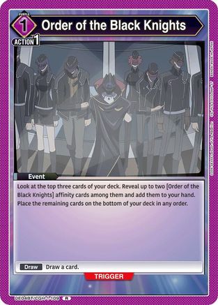 Order of the Black Knights (UE04BT/CGH-1-109) - UE04BT Code Geass Lelouch of the Rebellion Foil