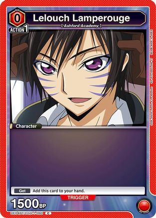 Lelouch Lamperouge (090) (Box Topper Foil) (UE04BT/CGH-1-090) - UE04BT Code Geass Lelouch of the Rebellion Foil
