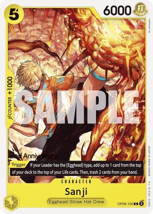 Sanji (105) (OP09-105) - Emperors in the New World: 2nd Anniversary Tournament Cards