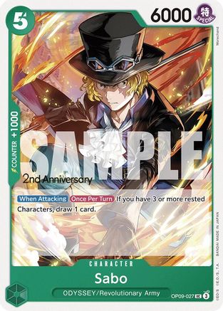 Sabo (027) (OP09-027) - Emperors in the New World: 2nd Anniversary Tournament Cards