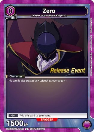 Zero (UEPR/CGH-1-009) - UE04BT Code Geass Lelouch of the Rebellion Release Event Cards