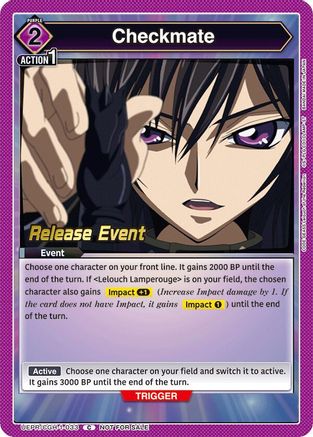 Checkmate (UEPR/CGH-1-033) - UE04BT Code Geass Lelouch of the Rebellion Release Event Cards