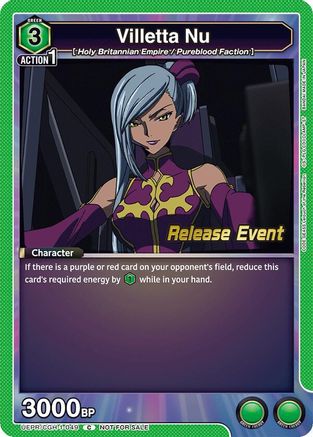 Villetta Nu (UEPR/CGH-1-049) - UE04BT Code Geass Lelouch of the Rebellion Release Event Cards