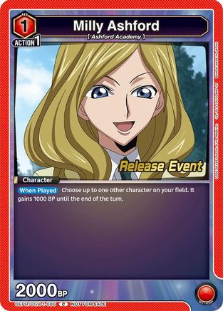Milly Ashford (086) (UEPR/CGH-1-086) - UE04BT Code Geass Lelouch of the Rebellion Release Event Cards