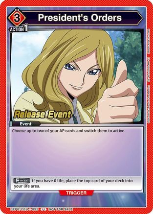 President's Orders (UEPR/CGH-1-095) - UE04BT Code Geass Lelouch of the Rebellion Release Event Cards