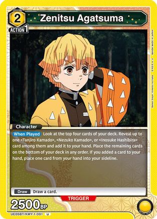 Zenitsu Agatsuma (001) (UE05BT/KMY-1-001) - UE05BT Demon Slayer Kimetsu no Yaiba