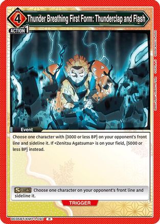 Thunder Breathing First Form: Thunderclap and Flash (UE05BT/KMY-1-097) - UE05BT Demon Slayer Kimetsu no Yaiba Foil