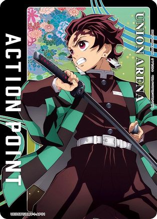 Action Point Card (AP01) (Tanjiro Kamado) (UE05BT/KMY-1-AP01) - UE05BT Demon Slayer Kimetsu no Yaiba Foil