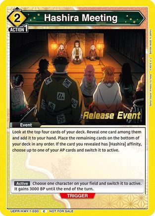 Hashira Meeting (UEPR/KMY-1-030) - UE05BT Demon Slayer Kimetsu no Yaiba Release Event Cards