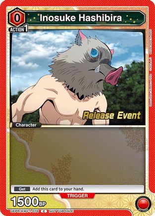Inosuke Hashibira (076) (UEPR/KMY-1-076) - UE05BT Demon Slayer Kimetsu no Yaiba Release Event Cards