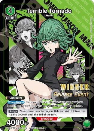 Terrible Tornado (Release Event Winner) (UEPR/OPM-1-051) - UE06BT One Punch Man Release Event Cards Foil