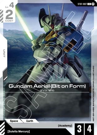 Gundam Aerial (Bit on Form) (ST01-007) - Edition Beta