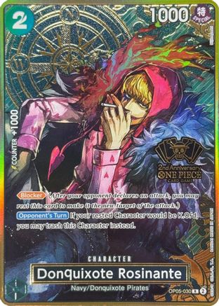 Donquixote Rosinante (One Piece Japanese Version 2nd Anniversary Set) (OP05-030) - One Piece Promotion Cards Foil