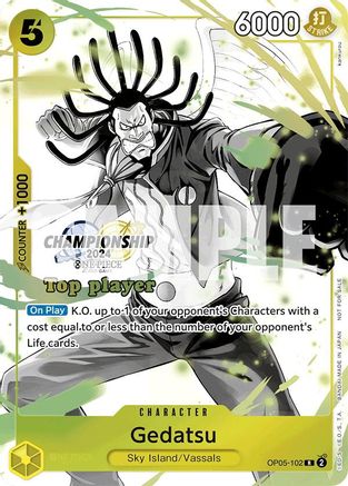 Gedatsu (Championship 2024 Top Player Pack Vol. 2) (OP05-102) - One Piece Promotion Cards Foil