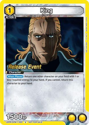 King (003) (UEPR/OPM-1-003) - UE06BT One Punch Man Release Event Cards