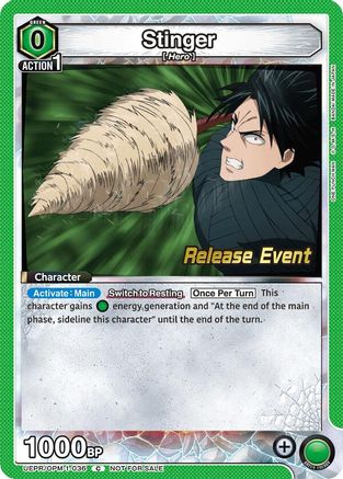 Stinger (UEPR/OPM-1-036) - UE06BT One Punch Man Release Event Cards