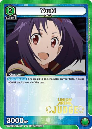 Yuuki (Judge Pack) (UEPR/SAO-1-079) - Union Arena Promotion Cards Foil