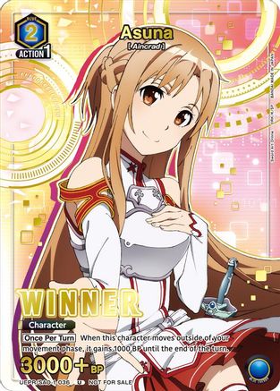Asuna (Winner) (UEPR/SAO-1-036) - Union Arena Promotion Cards Foil