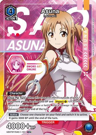 Asuna (101) (SR*) (UE07ST/SAO-1-101) - UE07ST Sword Art Online Starter Deck Foil