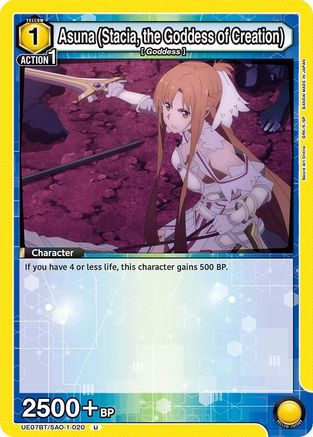 Asuna (Stacia, the Goddess of Creation) (020) (UE07BT/SAO-1-020) - UE07BT Sword Art Online