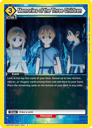 Memories of the Three Children (UE07BT/SAO-1-031) - UE07BT Sword Art Online