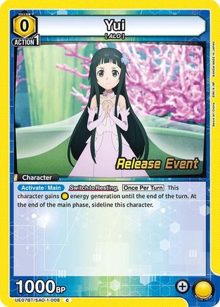 Yui (008) (UE07BT/SAO-1-008) - UE07BT Sword Art Online Release Event Cards