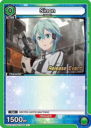 Sinon (088) (UE07BT/SAO-1-088) - UE07BT Sword Art Online Release Event Cards