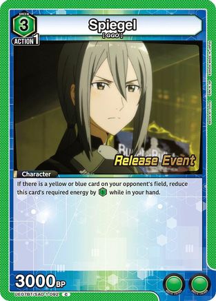 Spiegel (UE07BT/SAO-1-092) - UE07BT Sword Art Online Release Event Cards