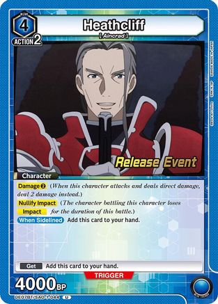 Heathcliff (UE07BT/SAO-1-044) - UE07BT Sword Art Online Release Event Cards
