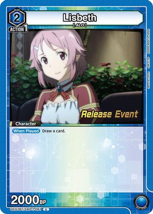 Lisbeth (061) (UE07BT/SAO-1-061) - UE07BT Sword Art Online Release Event Cards
