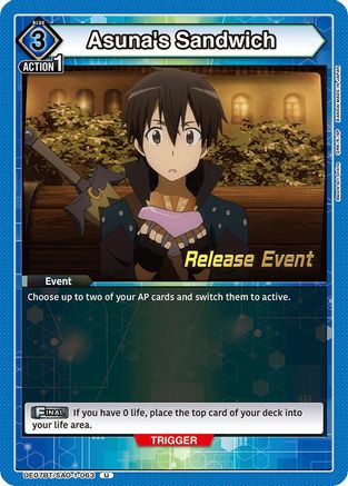 Asuna's Sandwich (UE07BT/SAO-1-063) - UE07BT Sword Art Online Release Event Cards