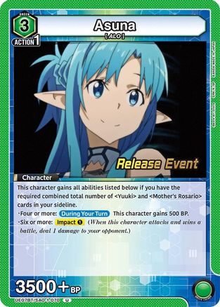 Asuna (070) (UE07BT/SAO-1-070) - UE07BT Sword Art Online Release Event Cards