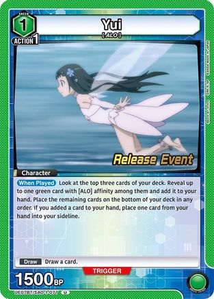 Yui (077) (UE07BT/SAO-1-077) - UE07BT Sword Art Online Release Event Cards