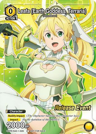 Leafa (Earth Goddess, Terraria) (026) (Release Event Participation) (UE07BT/SAO-1-026) - UE07BT Sword Art Online Release Event Cards