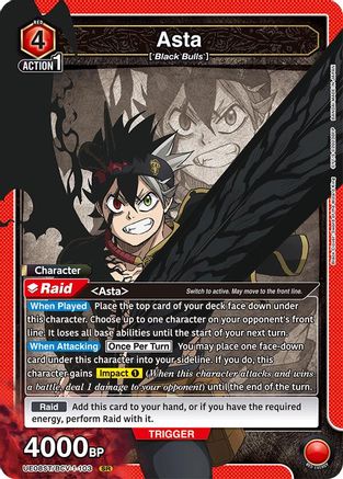 Asta (103) (UE08ST/BCV-1-103) - UE08ST Black Clover Starter Deck Foil