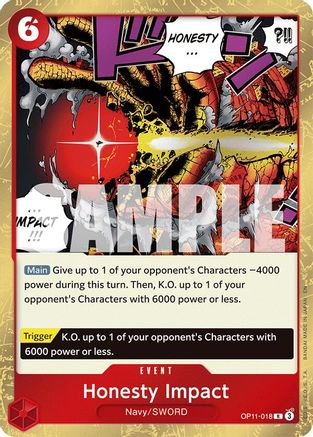 Honesty Impact (OP11-018) - A Fist of Divine Speed Foil