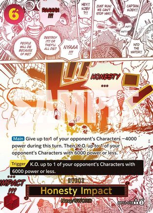 Honesty Impact (Alternate Art) (OP11-018) - A Fist of Divine Speed Foil