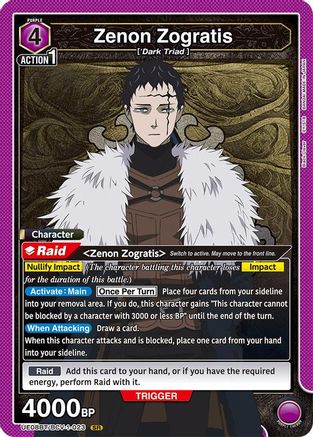 Zenon Zogratis (023) (UE08BT/BCV-1-023) - UE08BT Black Clover Foil